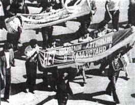 demonstration in kasachstan