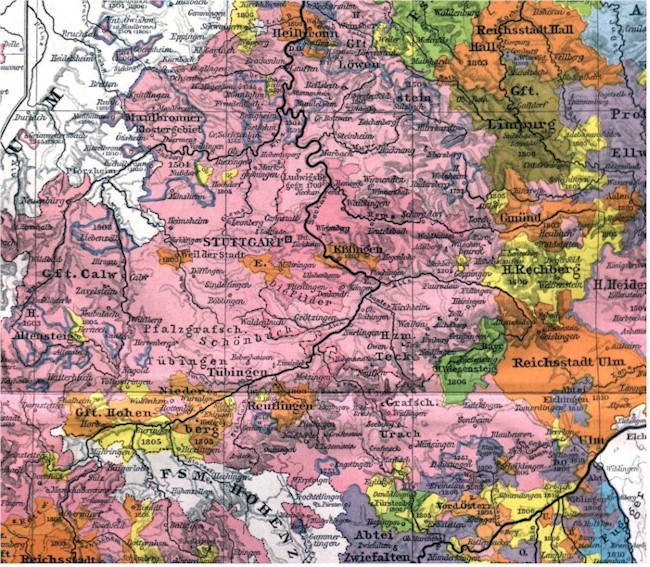 auswanderungsgebiet - württemberg