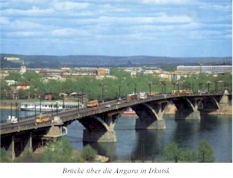 Brücke über die Angara in Irkutsk