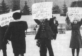 demonstration auf dem roten platz