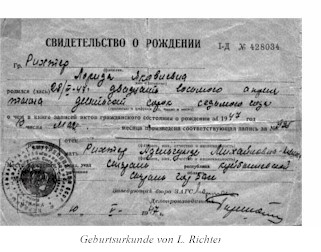 Geburtsurkunde von l. richter