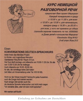 .Einladung zur Teilnahme am Deutschkurs